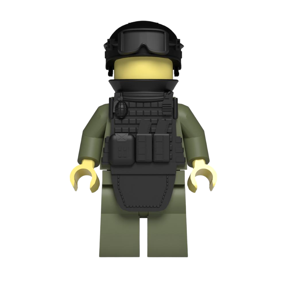 6B47 Helmet & 6B45 Vest System for Brick Minifigures
