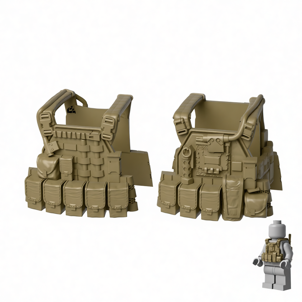 RE Tactical Vest 6-Piece Set for Brick Minifigures