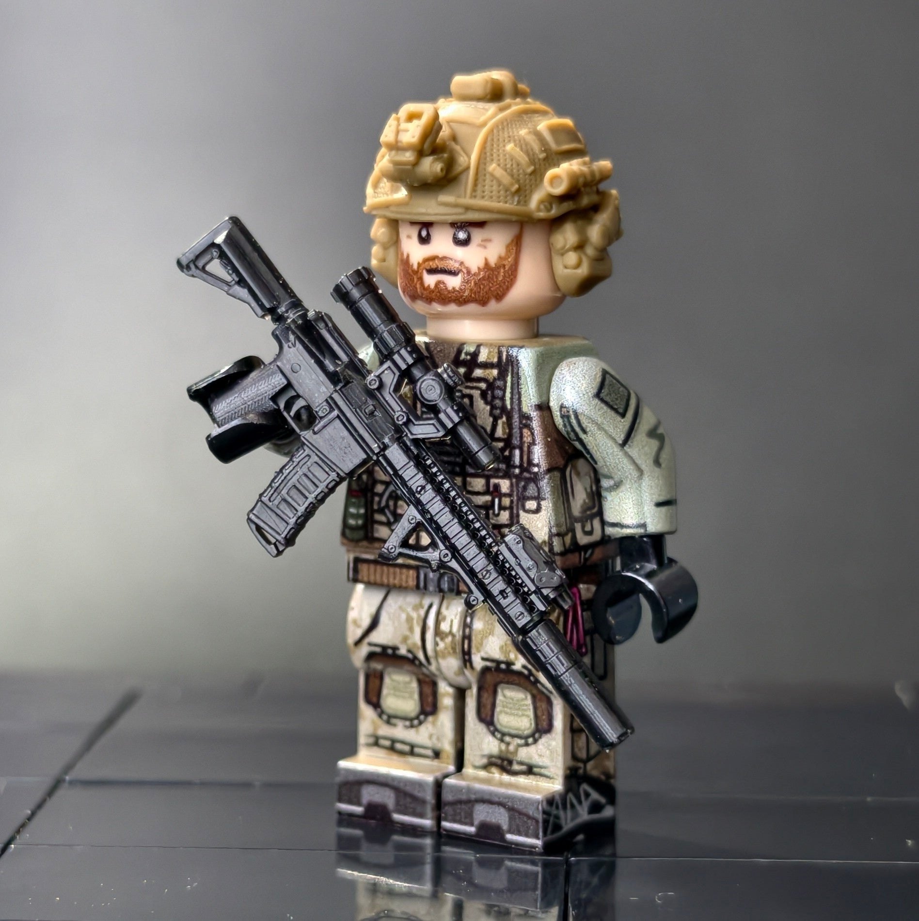Elite Tactical Operator Brick Figure – Six-Sided UV Printed Collector Edition