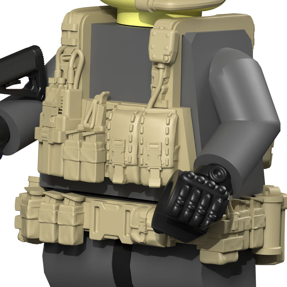 Lightweight Recon Chest Rig for Brick Minifigures