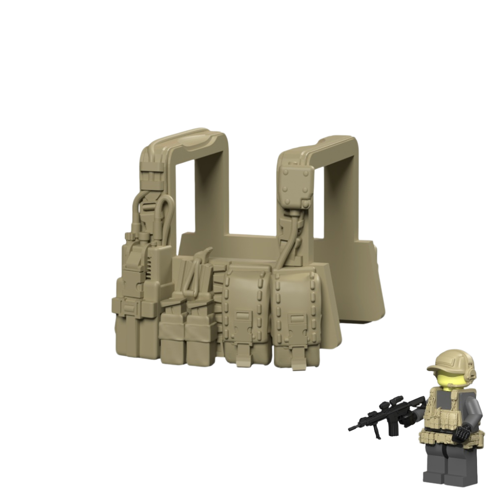 Lightweight Recon Chest Rig for Brick Minifigures